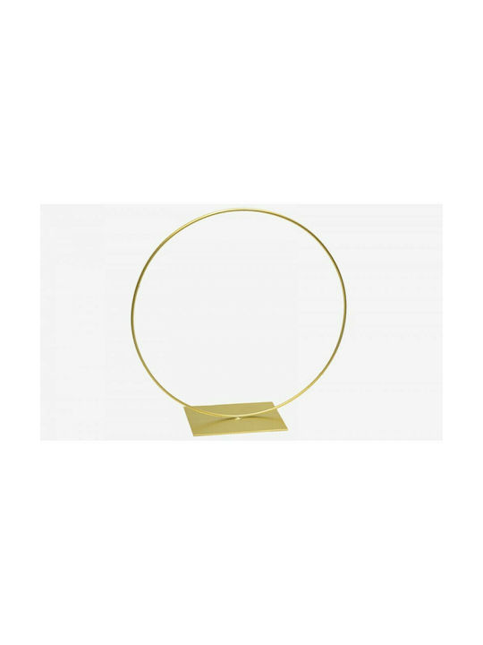 Faitakis Pack Decorativ Coroană de flori din Metal Aur 90x90cm 1buc