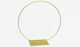 Faitakis Pack Decorativ Coroană de flori din Metal Aur 90x90cm 1buc