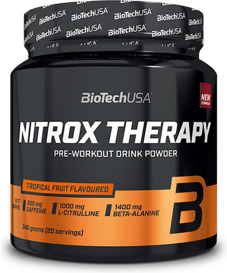 Biotech USA Nitrox Therapy Pre-workout Drink Powder With Amino Energy Blend 340gr Tropical Fruit