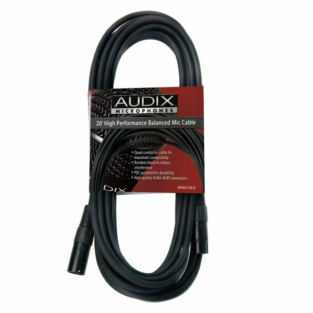 AUDIX CBL20 καλώδιο μικροφώνου XLR-XLR- 6m | Skroutz.gr