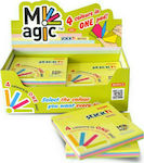 STICKY NOTES MAGIC STICK - NEON 76X76CM 4PCS 100F