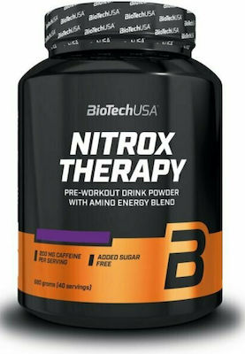 Biotech USA Nitrox Therapy Pre-workout Drink Powder With Amino Energy Blend Pre Workout Supplement 680gr Cranberry
