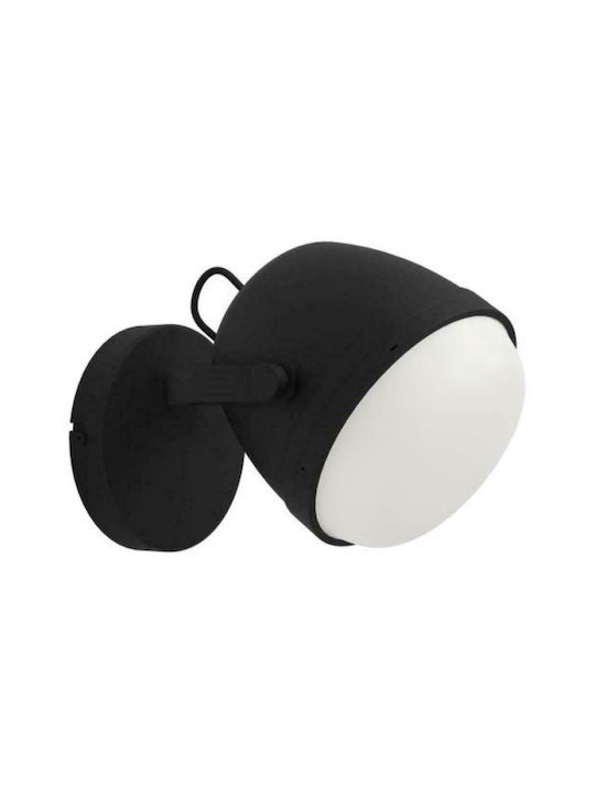 Eglo Upanema Modern Wall Lamp with Socket E27 Black Width 17cm