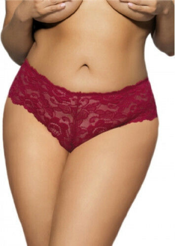 Floral Lace Short Женски Секси Бразилско Plus Size Hot Red