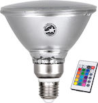 GloboStar Smart LED Bulb 18W for Socket E27 and Shape PAR38 RGB 1200lm