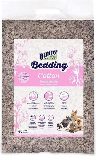 Bunny Nature Bedding Cotton Ροκανίδια για Κλουβί Τρωκτικών 40lt