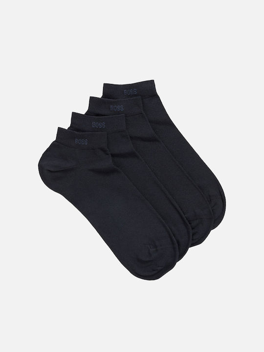 Boss Men's Solid Color Socks Blue 2Pack