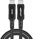 Acefast C4-03 Braided USB 2.0 Cable USB-C male - USB-C 100W Μαύρο 2m