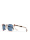 Cutler And Gross Unisex Γυαλιά Ηλίου με Ροζ Κοκκάλινο Σκελετό και Μπλε Φακό