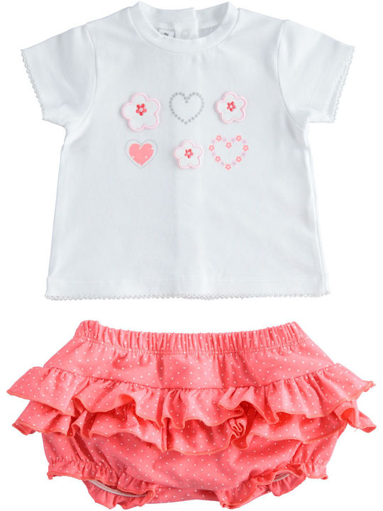 iDO Kids Set with Shorts Summer 2pcs White