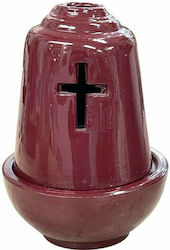 Ceramic Candle "Bell" - Bordeaux