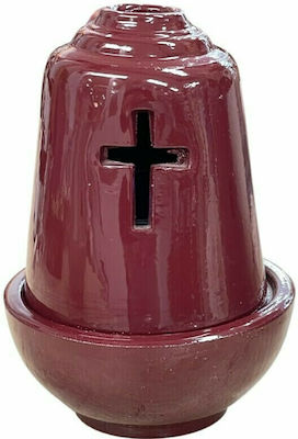 Ceramic Candle "Bell" - Bordeaux