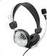 Techly Über Ohr Multimedia-Headsets mit Mikrofon und Verbindung 3,5 mm Klinke in Schwarz Farbe ICC-SH-517TY
