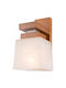 Lamkur Kubus Modern Wall Lamp with E27 Lamp Bulb Base Brown