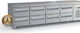 Inox Dobros Commercial Refrigerator 362lt with 8 Drawers 0/+8°C L195xD70xH63cm