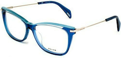 Police Eyeglass Frame Blue VPL506E 0955