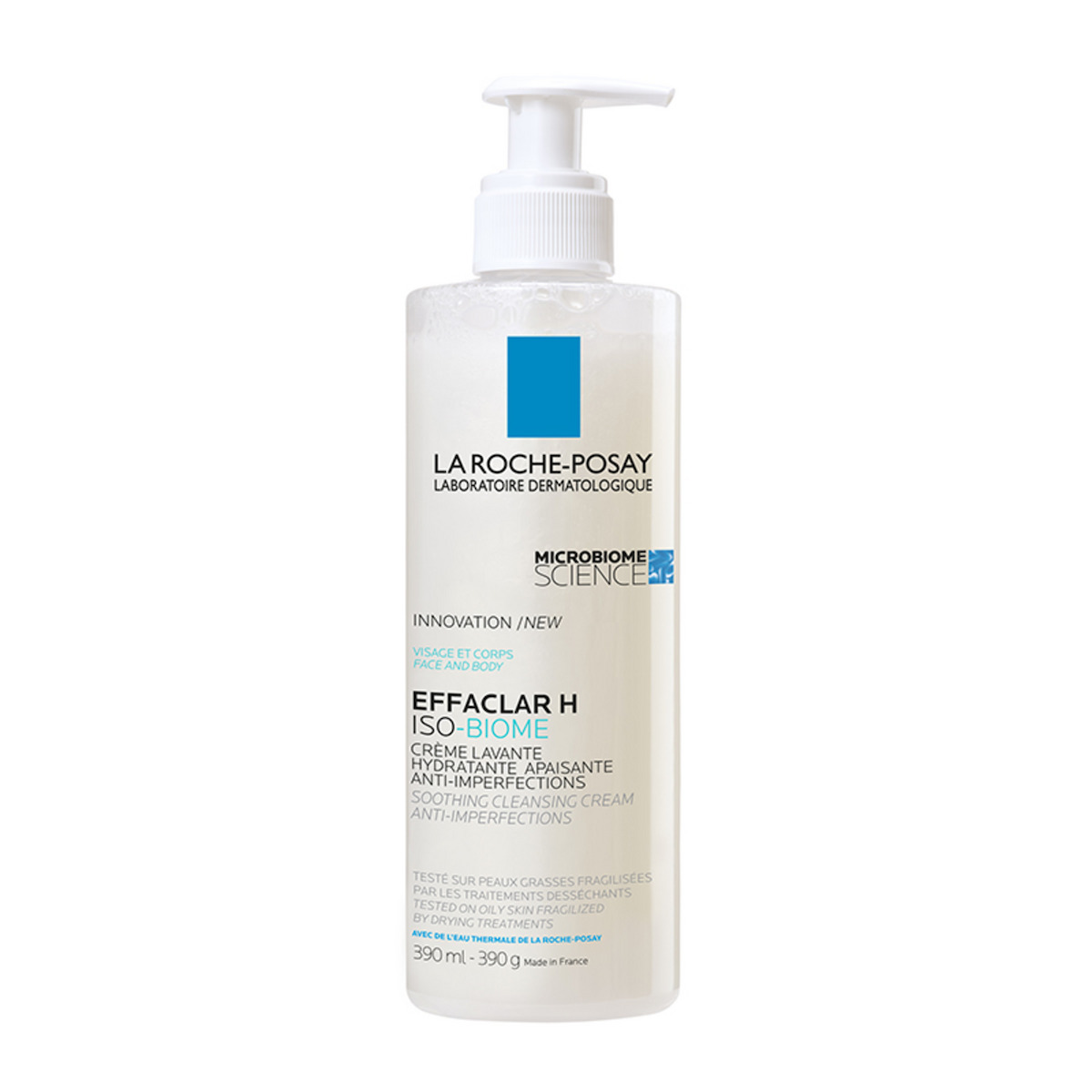La Roche Posay Effaclar H Iso-Biome Κρέμα Καθαρισμού Προσώπου για Ακνεϊκές Επιδερμίδες 390ml
