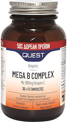 Quest Mega B Complex cu 1000mg Vitamina C Vitam...