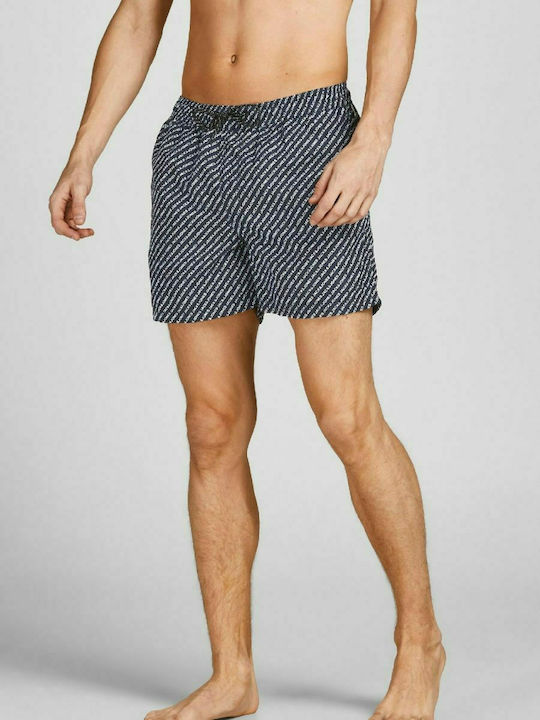 Jack & Jones Men's Swimwear Shorts Navy Blazer with Patterns