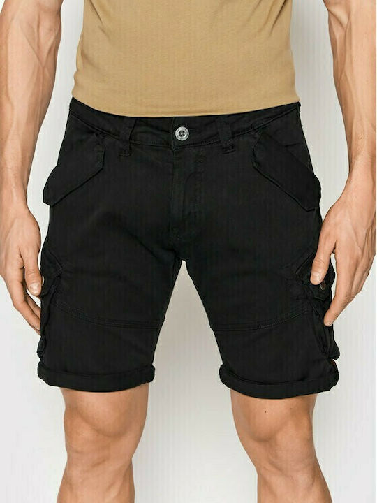 Alpha Industries Ανδρική Βερμούδα Cargo Μαύρη