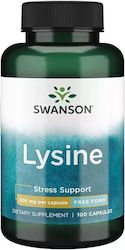 Swanson Free-Form L-Lysine Stress Support 500mg 100 κάψουλες
