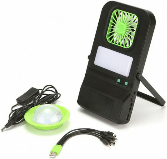GDPLUS Solares System Mit Ventilator Lampe Und USB-Ladegerät GD-8069