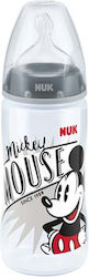 Nuk Plastikflasche First Choice Plus Temperature Control Mickey & Minnie Gegen Koliken mit Silikonsauger für 6-18 Monate Grey 300ml 1Stück 10.741.034