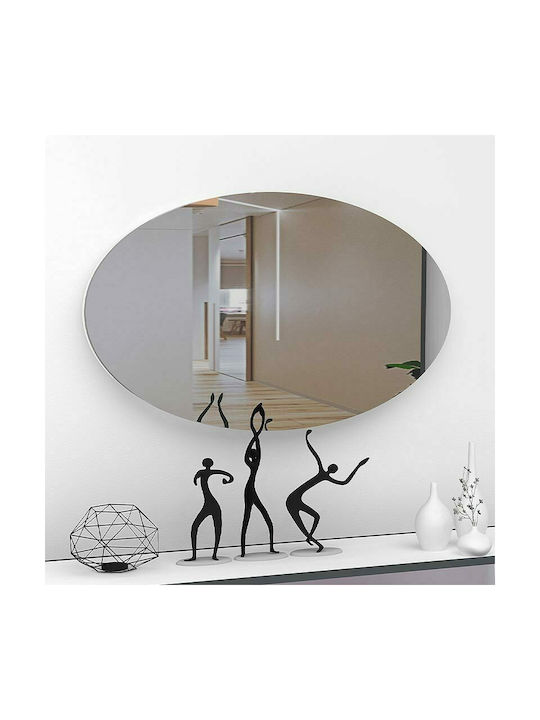 Megapap Denza Καθρέπτης Τοίχου με Λευκό Ξύλινο Πλαίσιο 50x90cm