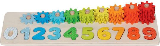 Goki Βάση Ταξινόμησης με Γρανάζια Educational Game Letters & Numbers made of Wood for 3+ years Years Old