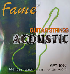 FAME Πλήρες Σετ Bronze Χορδών για Ακουστική Κιθάρα A-strings 10-46
