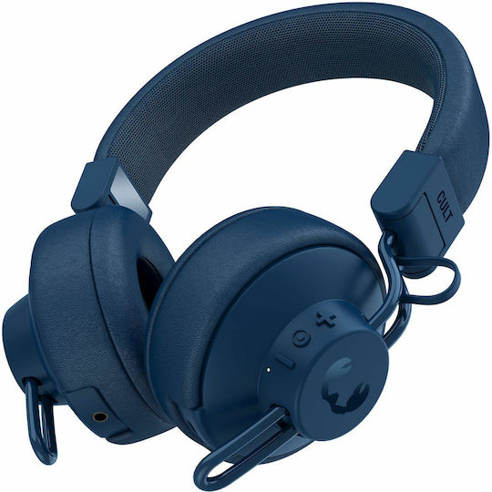 Fresh 'n Rebel Cult Wireless / Wired Over Ear Headphones with 25 hours of Operation Blue