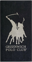 Greenwich Polo Club Плажна Кърпа Памучна Черно 170x90см.