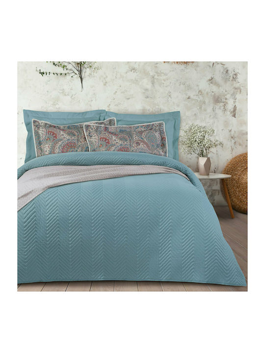 Das Home 9560 Coverlet Single Microfiber Blue 1...