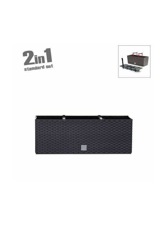 Marhome Rato Case Planter Box Auto-alimentare 2 în 1 51.4x19.2cm Cărbune de lemn 09-DRTC500-S433