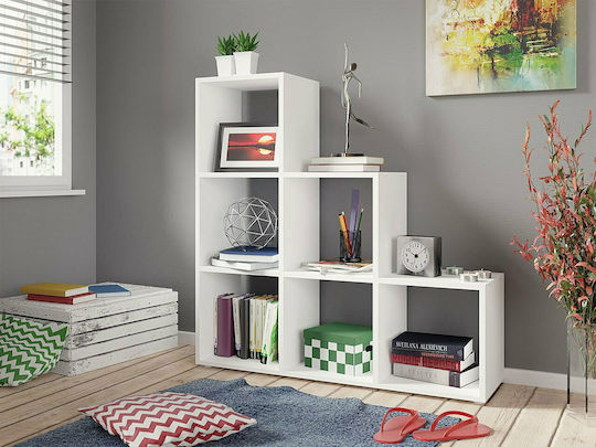 Βιβλιοθήκη Trio Λευκό 105x33x108εκ.
