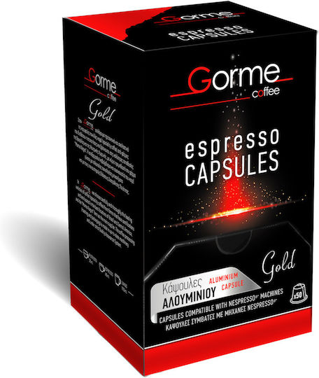 Gorme Coffee Капсули Еспресо 80% Арабика 20% Робуста Съвместими с машина Nespresso 50капси