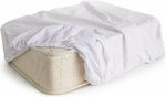 Dunlopillo Super-Double Waterproof Jersey Mattress Cover Fitted Tencel White 160x200+20cm