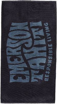 Emerson Black Cotton Beach Towel 86x160cm