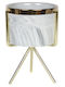 Keskor Planter Ceramic Gray with Stand 8.5x8.5x12.5cm.