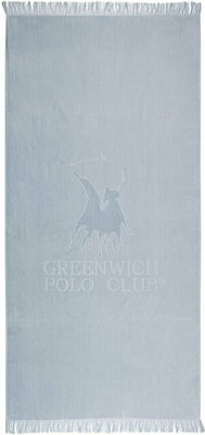 Greenwich Polo Club Πετσέτα Θαλάσσης με Κρόσσια Γκρι 170x70εκ.