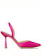 Envie Shoes Leather Pointed Toe Stiletto Fuchsia High Heels