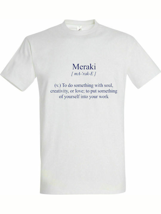 Unisex-T-Shirt " Meraki Definition ", Weiß