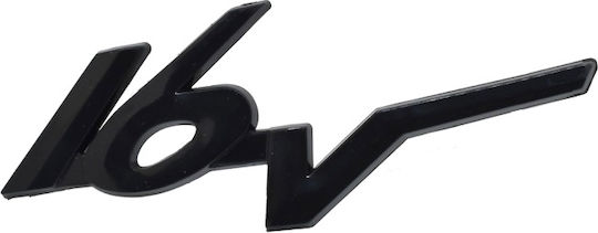Carner Adhesive Badge for Car ''16V'' 11 x 4.3cm in Black Colour