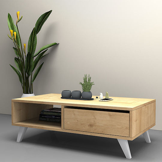 Rectangular Central Coffee Table Aster Wooden Sonoma W120xL56xH40cm
