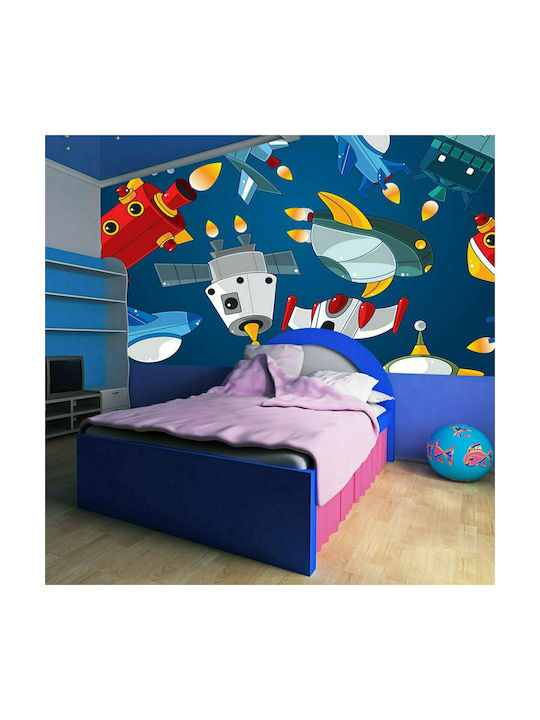 Polihome Kids Fabric Wallpaper Spaceships L400xH309cm