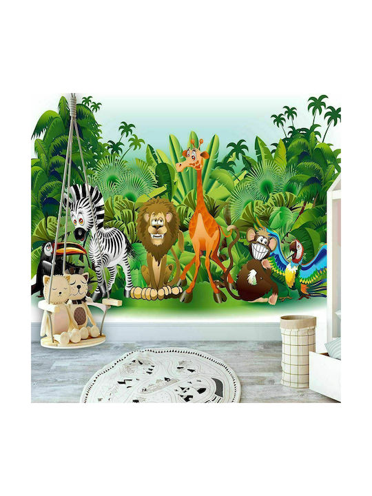 Polihome Peel & Stick Kids Wallpaper Jungle Animals L147xH105cm