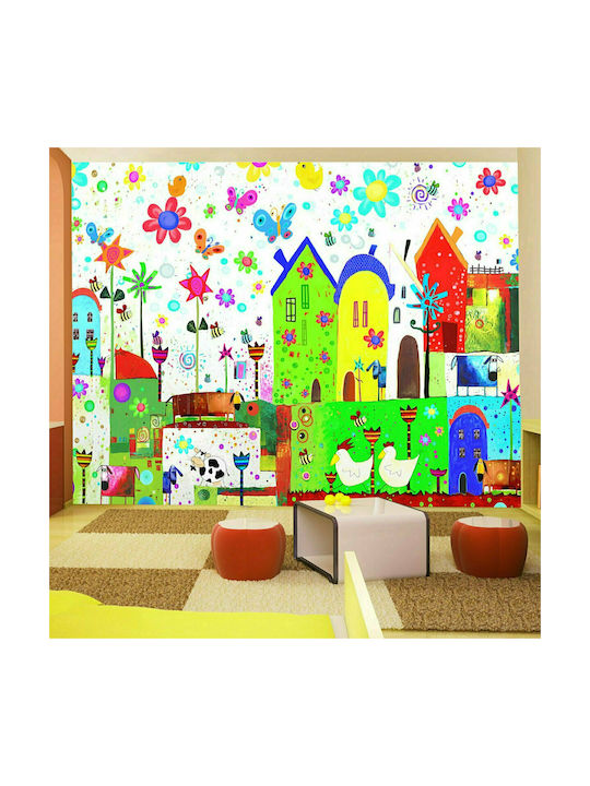 Polihome Kids Wallpaper Fabric Happy Farm L350xH245εκ.