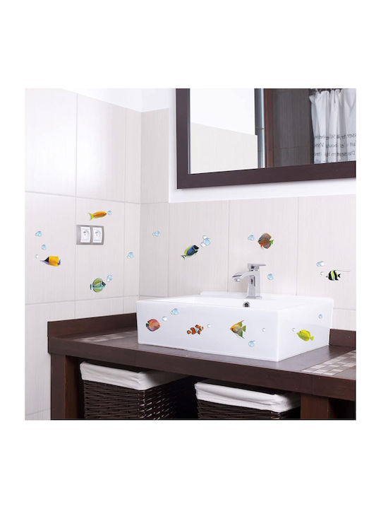 Autocolant Decorativ Perete Colourful Fishes Ango