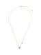 Michael Kors Premium Necklace with design Heart from Gold Plated Silver with Zircon Premium