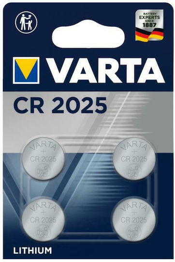Varta Batterien Lithium für Uhren CR2025 4Stück